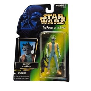 Star Wars Greedo POTF Kenner 1996 Green Card MOC Sealed Action Figure
